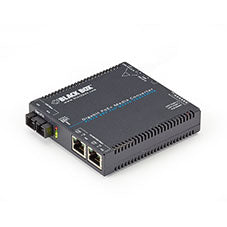 GIGABIT ETHERNET POE+ MEDIA CONVERTER 10/100/1000-MBPS COPPER TO 100/1000-MBPS S