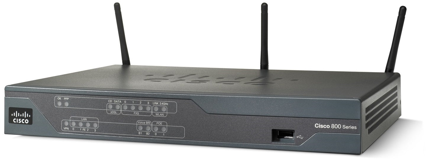 Cisco 881 wireless router Fast Ethernet Black