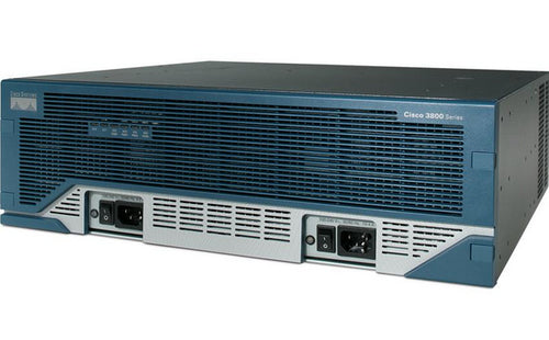 Cisco 3845, Refurbished wired router Blue, Stainless steel