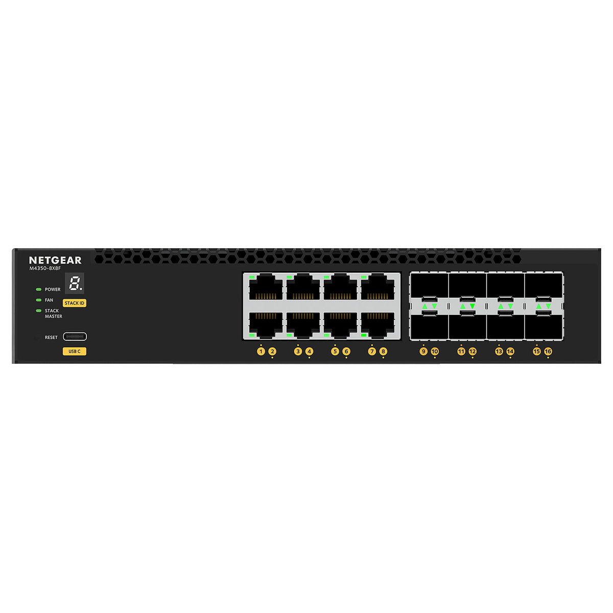 M4350-8X8F - Netgear 8-Port 10G Multi-Gig RJ45 8-Port 10G SFP+ Layer 3 Managed Switch
