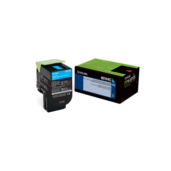 801HC - Lexmark CX410 CX510 High Yield Cyan Toner Cartridge