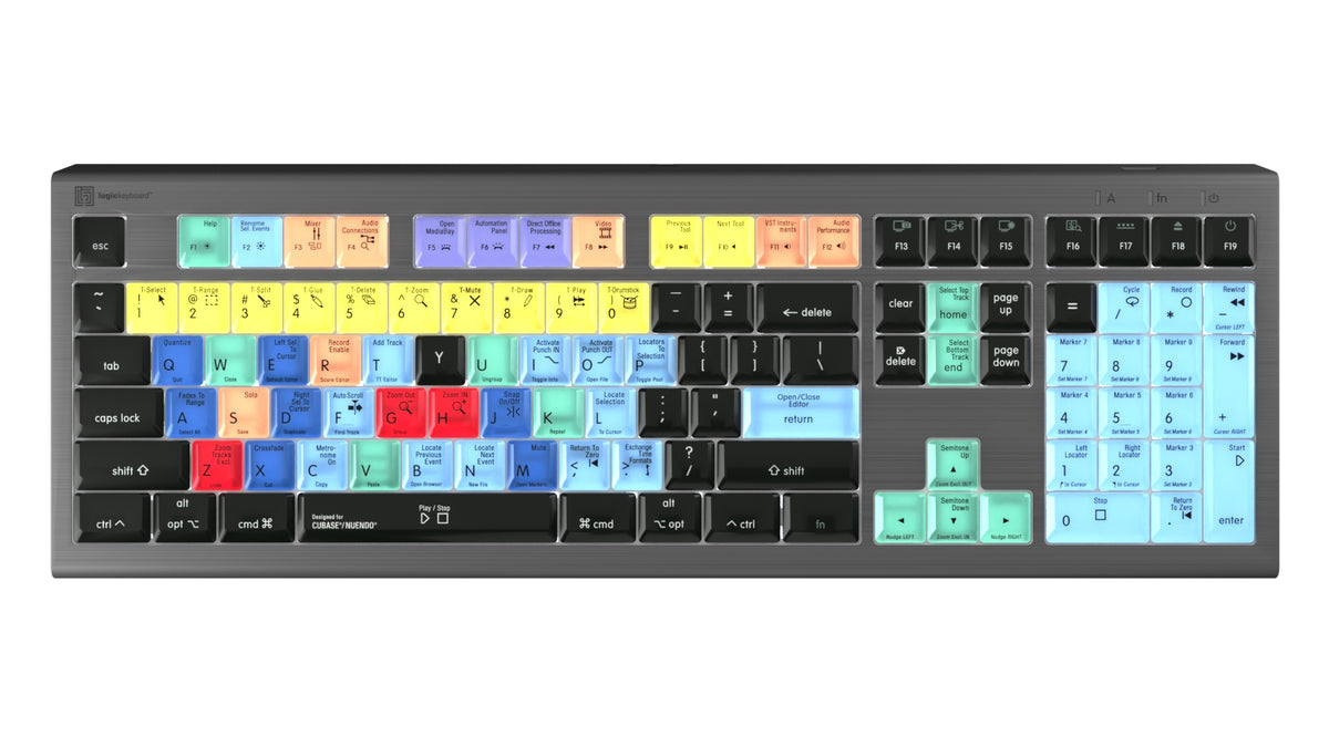 LKB-CBASE-A2M-UK - LogicKeyboard Cubase and Nuendo UK Backlit ASTRA 2 Mac Keyboard