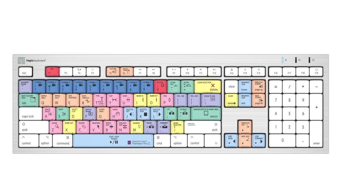 LKB-PPROCC-CWMU-FR - LogicKeyboard Premiere Pro CC French USB ALBA Shortcut Keyboard
