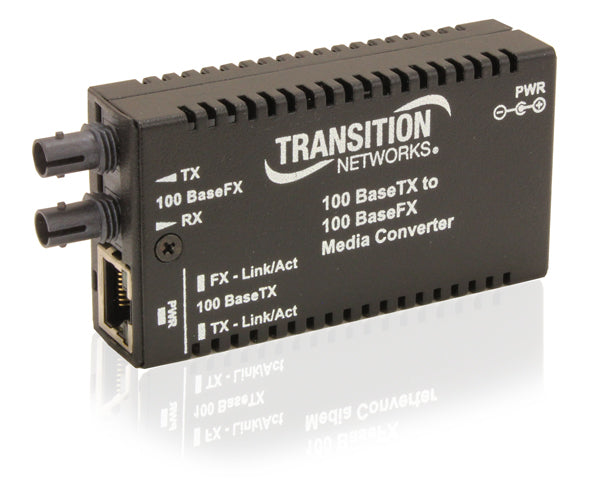 Transition Networks M/E-TX-FX-01(SM) network media converter 100 Mbit/s 1310 nm Single-mode Internal Black