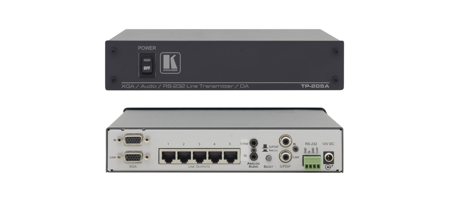 Kramer Electronics THE TP-205A IS A HIGH-PERFORMANCE TRANSMITTER. IT ACCEPTS A COMPUTER GRAPHICS IN