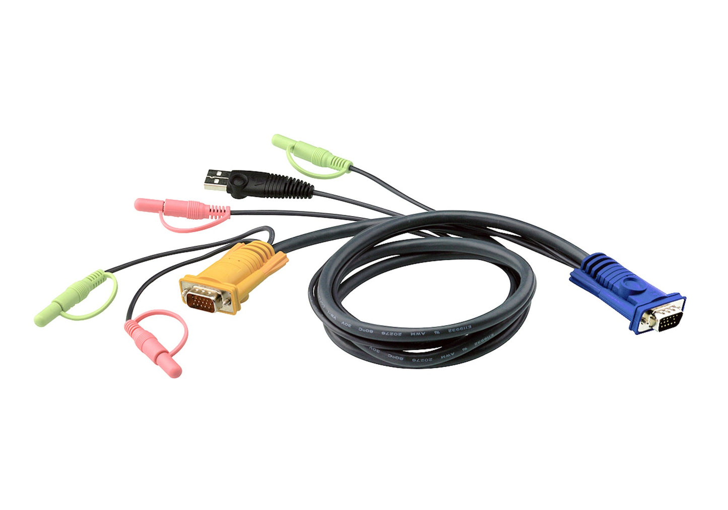 2L5302U - ATEN 6 USB KVM CABLE FOR CS1758 WITH FULL AUDIO SUPPORT (SPEAKER AND MIC)