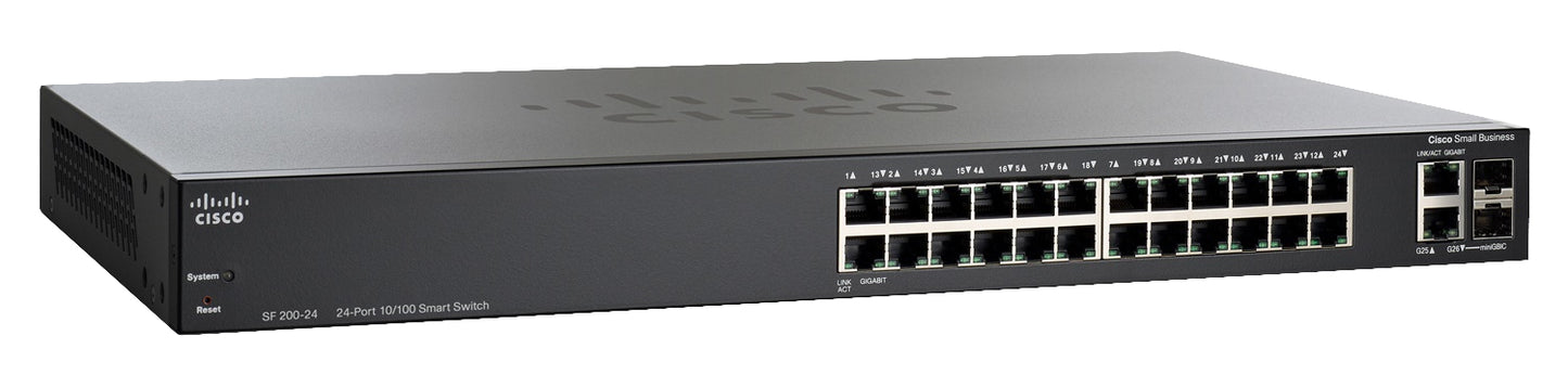 SF200-24FP-NA - Cisco 24-PORT 10/100 SMART SWITCH, POE, 180W