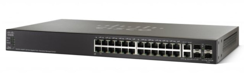 Cisco SG500-28MPP, Refurbished Managed L2 Gigabit Ethernet (10/100/1000) Power over Ethernet (PoE) 1U Black