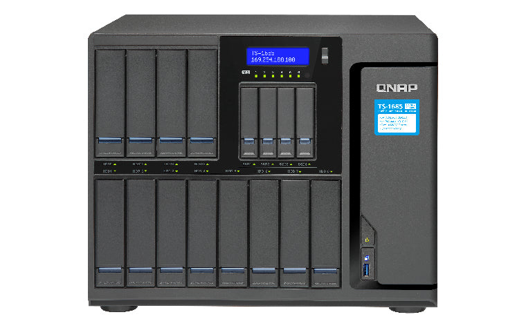 QNAP 12 (+4) BAY HIGH-CAPACITY 10GBE ISCSI NAS,SATA6G,4 X 1GBE,2 X 10GBE (BASE-T