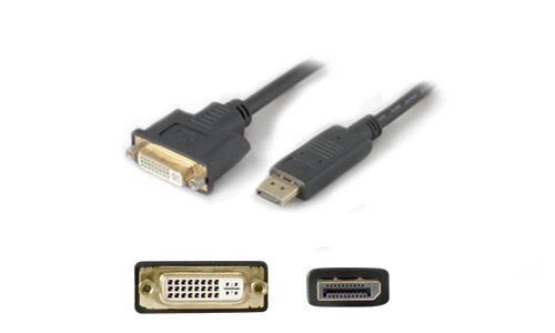DP2DVIA - AddOn Networks 20.00CM (8.00IN) DISPLAYPORT MALE TO DVI-I (29 PIN) FEMALE BLACK ACTIVE ADAPTER