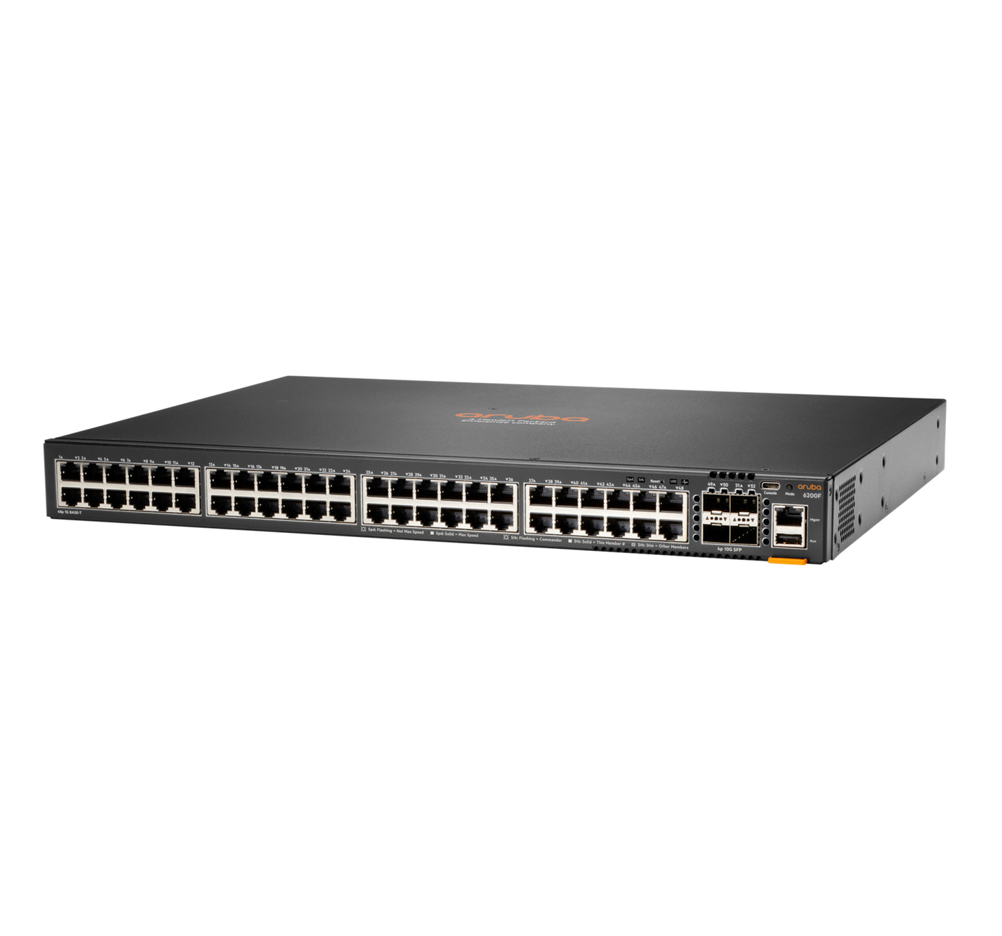 Hewlett Packard Enterprise Aruba 6200F 48G 4SFP+ Managed L3 Gigabit Ethernet (10/100/1000) 1U Black