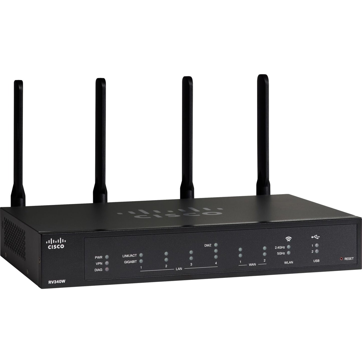 Cisco RV340W wireless router Gigabit Ethernet Dual-band (2.4 GHz / 5 GHz) 4G Black