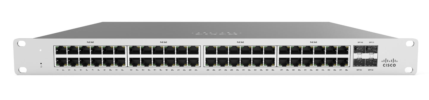 Cisco Meraki MS125-48 Managed L2 Gigabit Ethernet (10/100/1000) Power over Ethernet (PoE) 1U Gray