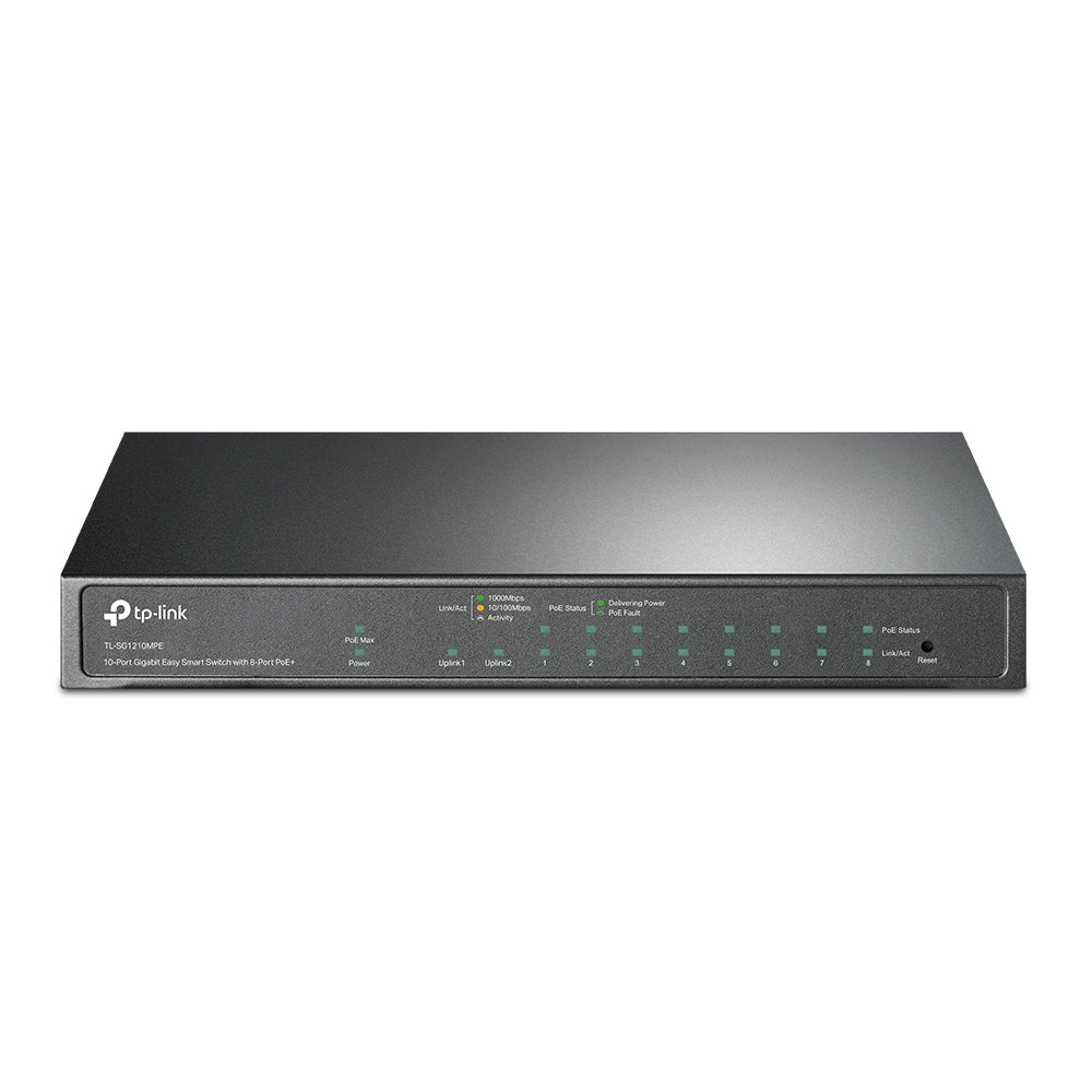 TP-Link TL-SG1210MPE network switch Managed L2 Gigabit Ethernet (10/100/1000) Power over Ethernet (PoE) Black