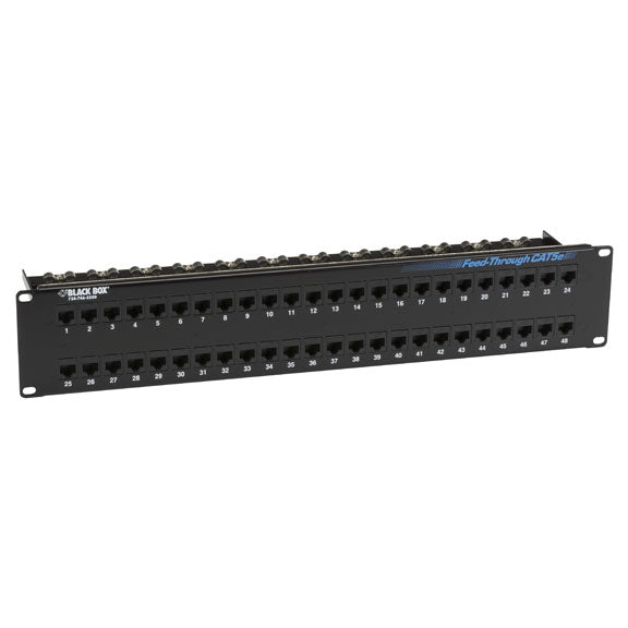 CAT5E FEED-THROUGH PATCH PANEL - 2U, UNSHIELDED, 48-PORT, GSA, TAA