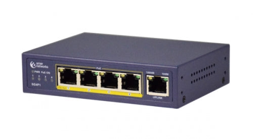 SG4P1 - Amer Networks 5 PORT 10/100/1000 MBPS GIGABIT ETHERNET DESKTOP OR WALL MOUNTABLE SWITCH SWITCH