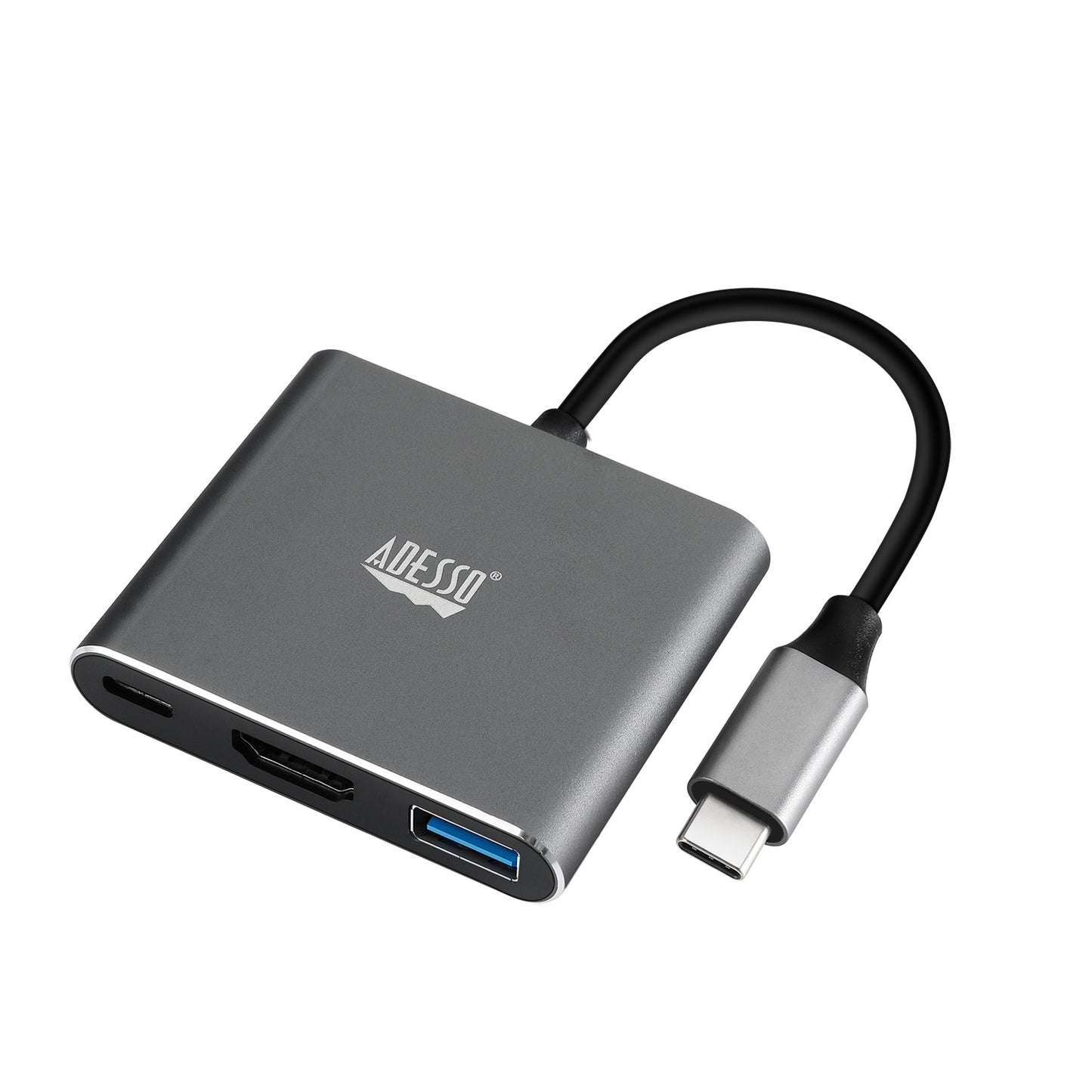 AUH-4010 - Adesso 3-IN-1 USB-C MULTIPORT DOCKING STATION WITH 1XTYPEC PORT 1X USB 3.0-A+PD