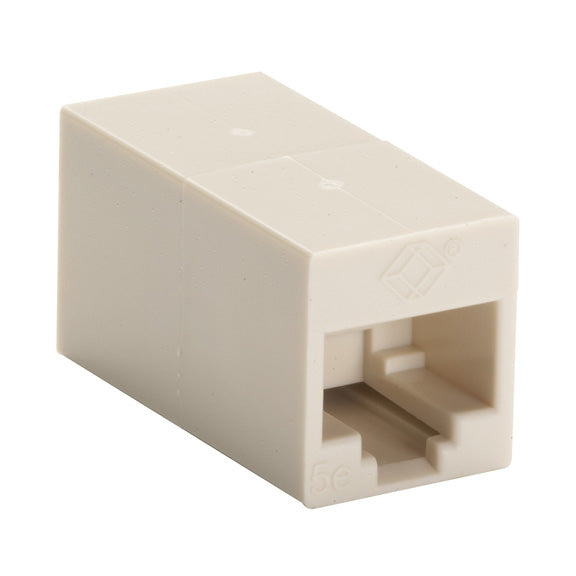 CAT5E COUPLER, UNSHIELDED, STRAIGHT-PIN, OFFICE WHITE, 10-PACK, GSA, TAA