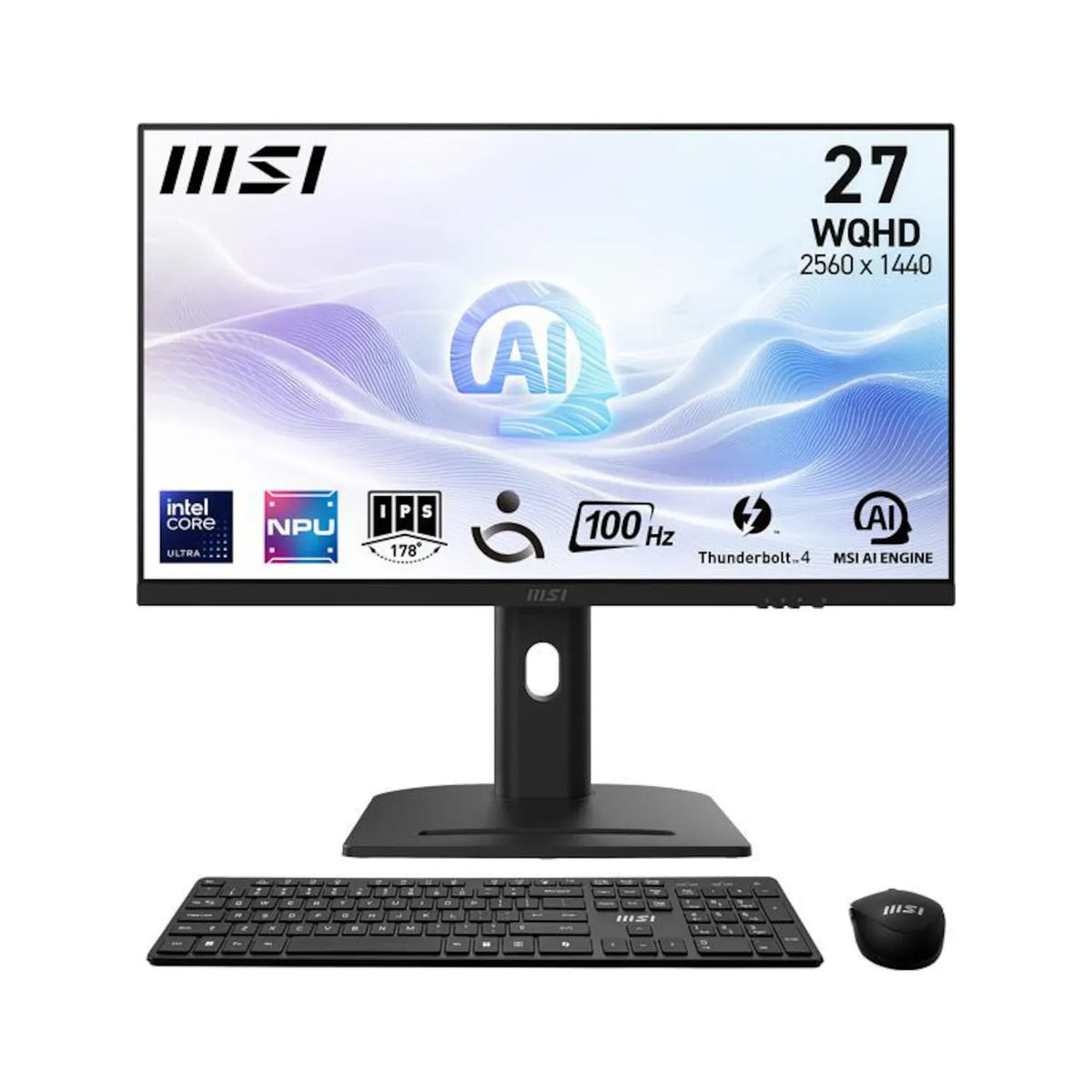 1UMG-221AT - MSI Modern AM273QP AI 1UMG Core Ultra 7 155H 1.4GHz 32GB DDR5 1TB SSD 27-Inch WQHD 100Hz All-in-One PC