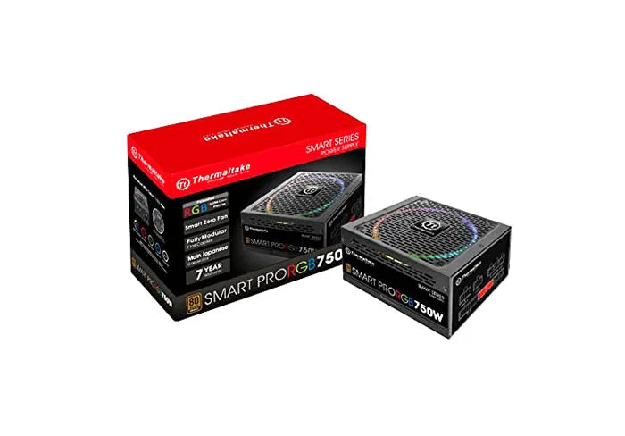 PS-SPR-0750FPCBUS-R - Thermaltake SMART PRO RGB 750W BRONZE CERTIFIED FULL MODULAR POWER SUPPLY COMES WITH 5-MODE