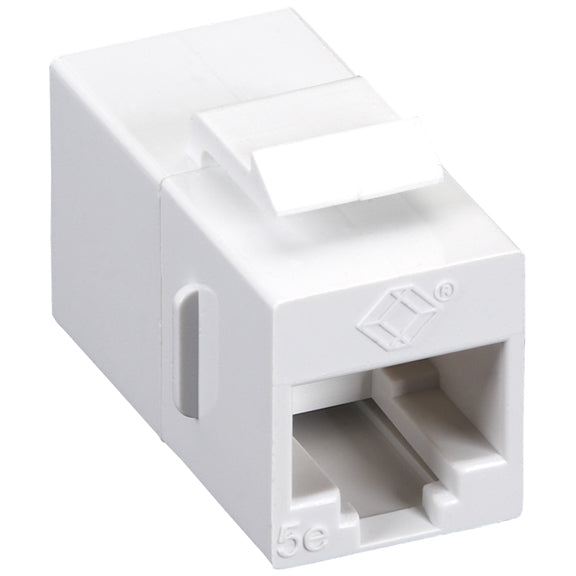 CAT5E UNSHIELDED STRAIGHT-PIN KEYSTONE COUPLER - WHITE, 10-PACK, GSA, TAA