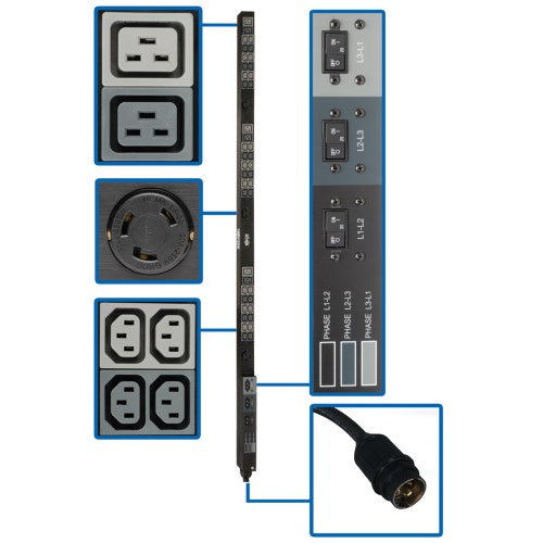 Tripp Lite PDU3V6H50A power distribution unit (PDU) 45 AC outlet(s) 0U Black