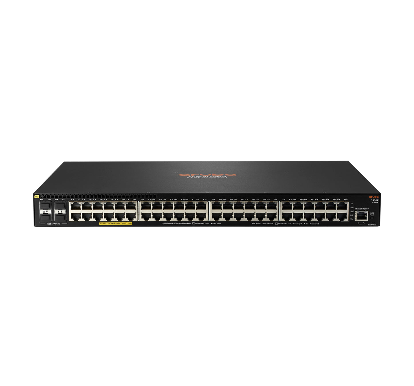 Hewlett Packard Enterprise Aruba 2930F 48G PoE+ 4SFP 740W Managed L3 Gigabit Ethernet (10/100/1000) Power over Ethernet (PoE) 1U Gray