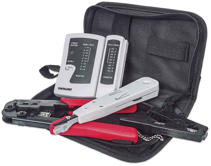 780070 - Intellinet 4-PIECE TOOL KIT CONTAINS LAN TESTER LSA PUNCH DOWN TOOL CRIMPING