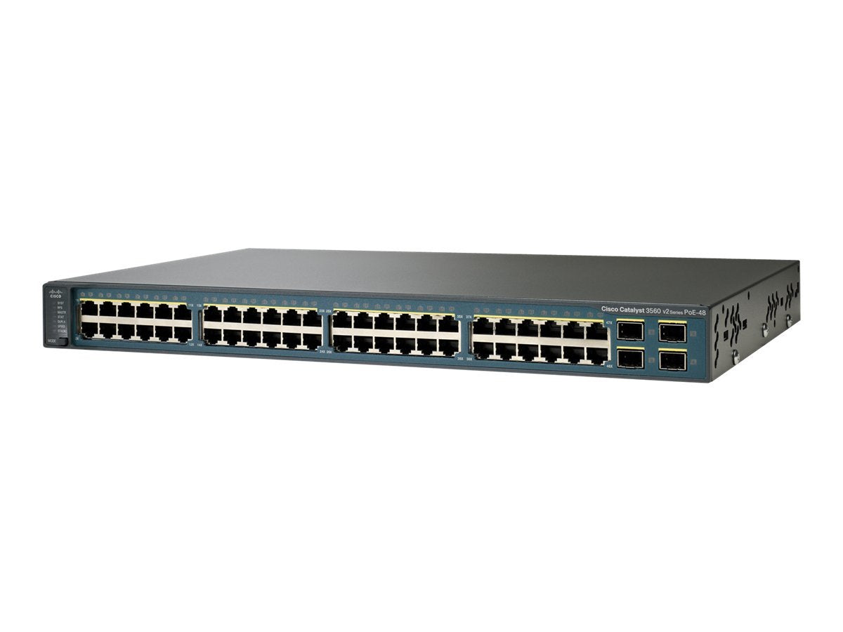 WS-C3560V248PSE-RF - Cisco CAT3560V2 48 10/100 POE+ 4 SFP +IPS ENH