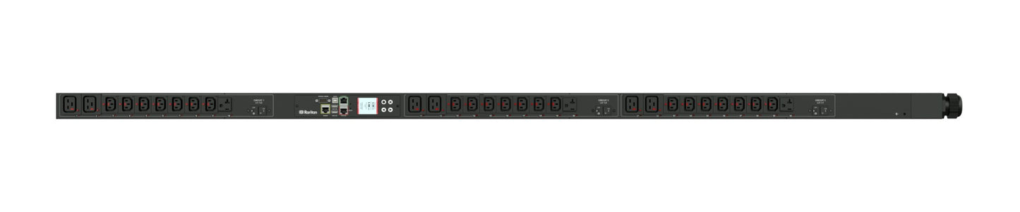 3PH, 208V AC, 30A (24A/PH RATED); 30 OUTLETS: 21X C13 LOCKING, 6X C19 LOCKING, 3