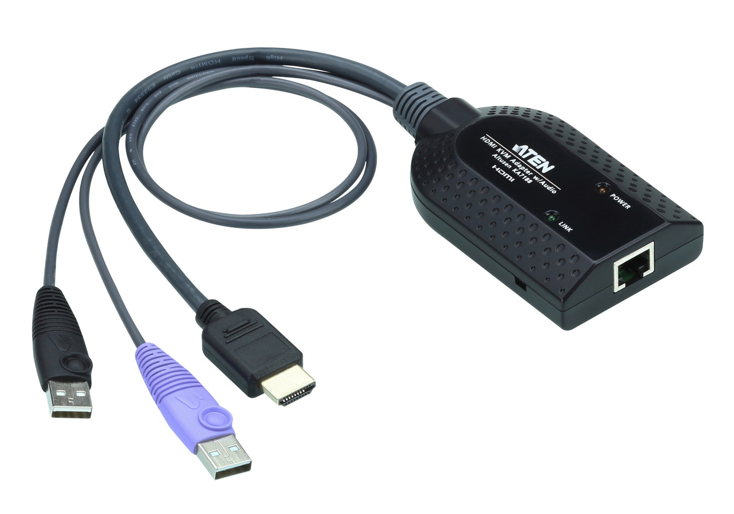 KA7188 - ATEN USB HDMI CPU ADAPTER W/ VIRTUAL MEDIA & AUDIO