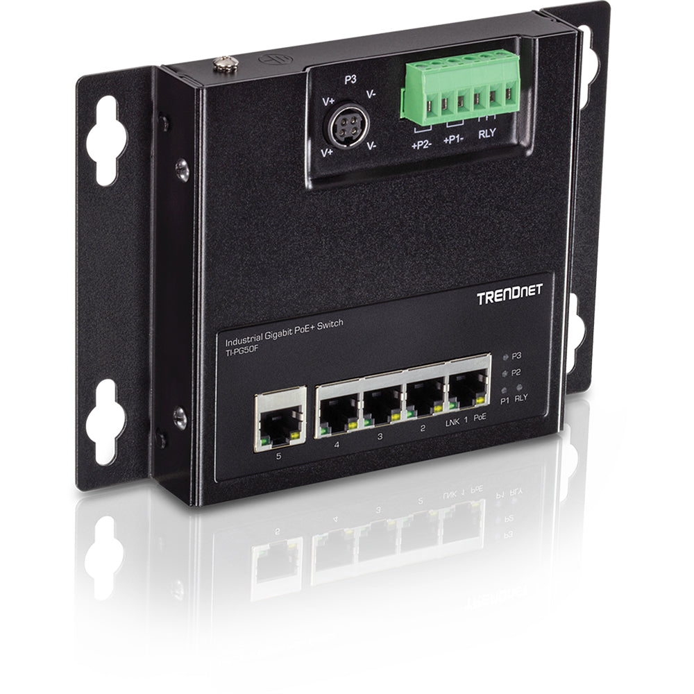 TRENDNETS INDUSTRIAL GIGABIT POE+ WALL-MOUNTED FRONT ACCESS SWITCH SERIES ARE WE