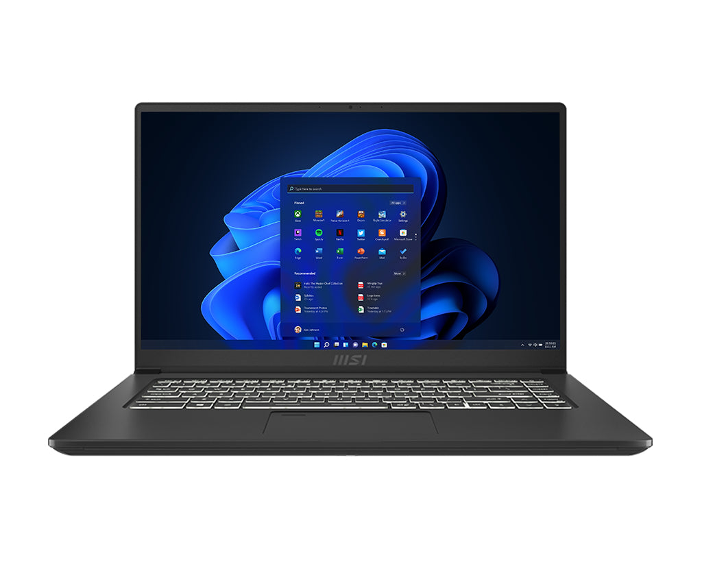 MSI Summit A11MT-401 i7-1165G7 Notebook 15.6" Touchscreen Full HD Intel® Core™ i7 16 GB DDR4-SDRAM 1000 GB SSD Wi-Fi 6 (802.11ax) Windows 10 Pro Black