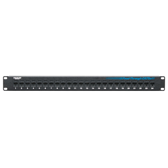 CAT5E FEED-THROUGH PATCH PANEL - 1U, UNSHIELDED, 24-PORT, GSA, TAA