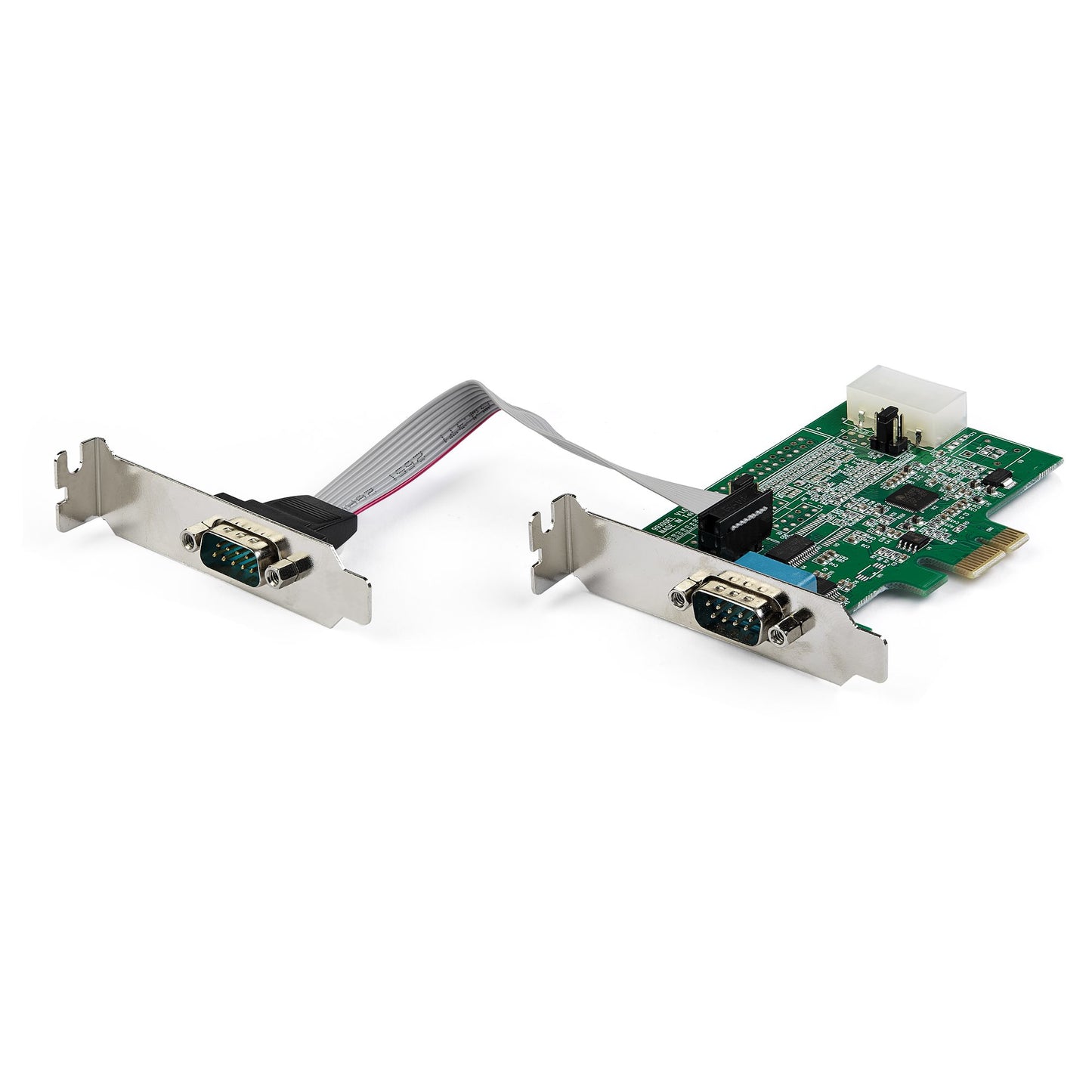 2-PORT PCI EXPRESS RS232 SERIAL CONTROLLER CARD W/16950 UART/ASIX AX99100 - BI-D