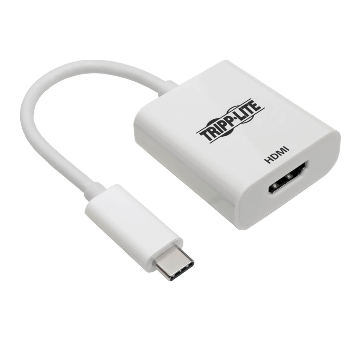 USB-C 3.1 TO HDMI 4K ADAPTER, M/F, THUNDERBOLT 3 COMPATIBLE, 4K 60 HZ, WHITE