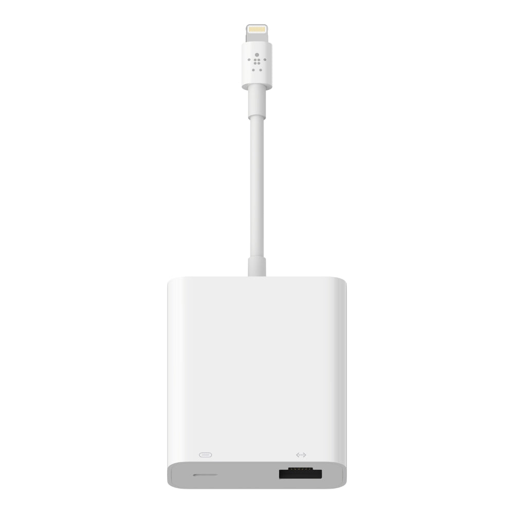 LTG TO ETHERNET ADAPTER,POWER PASS THRU,WHITE,B2B