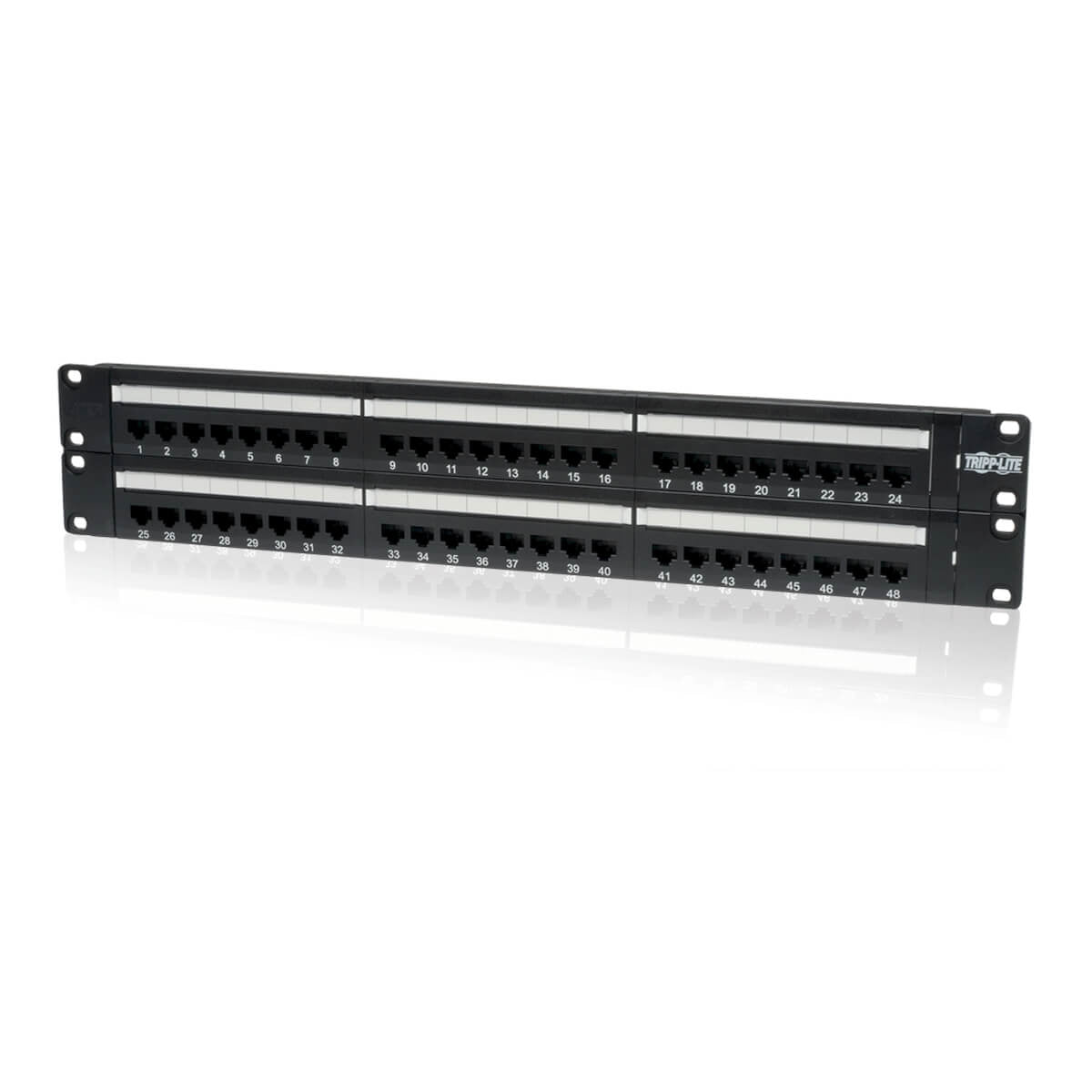 48-PORT CAT5E CAT5 RACKMOUNT PATCH PANEL 568B 110 PUNCH 2URM TAA