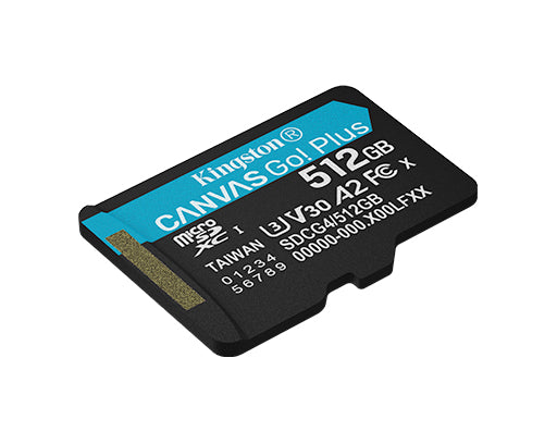 SDCG4/256GBSP - Kingston 512GB Canvas Go! Plus microSDXC UHS-I U3 V30 A2 Memory Card