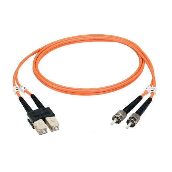 EFN110-003M-STLC - Black Box OM1 62.5/125 MULTIMODE FIBER OPTIC PATCH CABLE - OFNR PVC ST TO LC ORANGE 3-M