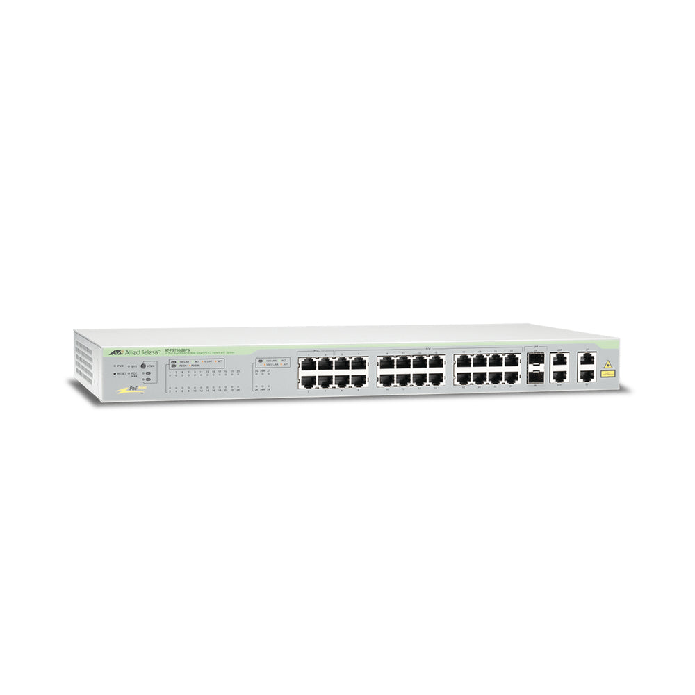 Allied Telesis AT-FS750/28PS-10 network switch Managed Fast Ethernet (10/100) Grey 1U Power over Ethernet (PoE)