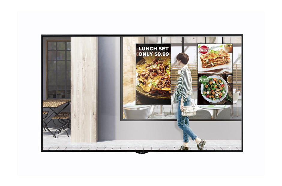 LG 55XS2E-B signage display Digital signage flat panel 55" LCD 2500 cd/m² Full HD Black Web OS 24/7