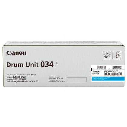 9457B001 - Canon CANON DRUM UNIT 034 CYAN - FOR IMAGECLASS MF820CDN AND MF810CDN - FULL YIELD 34,