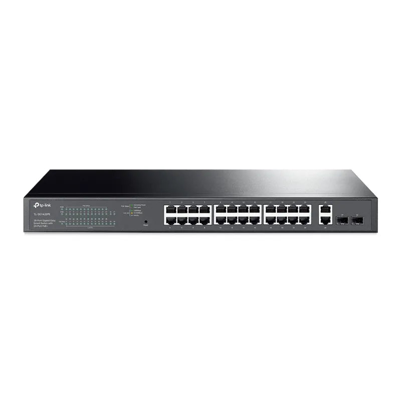 TL-SG1428PE - TP-Link 28-PORT GIGABIT EASY SMART SWITCH WITH 24-PORT POE+