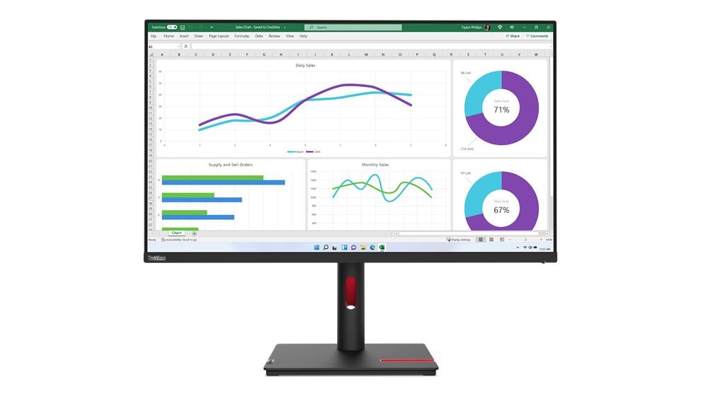 63D3GAT1EU - Lenovo ThinkVision T32h-30 31.5-Inch QHD USB-C Docking Monitor