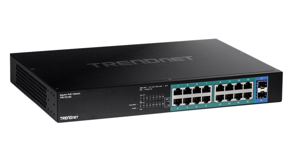 TPETG182ES - TRENDnet 18-Port Gigabit Edgesmart POE+ Switch TPE-TG182ES