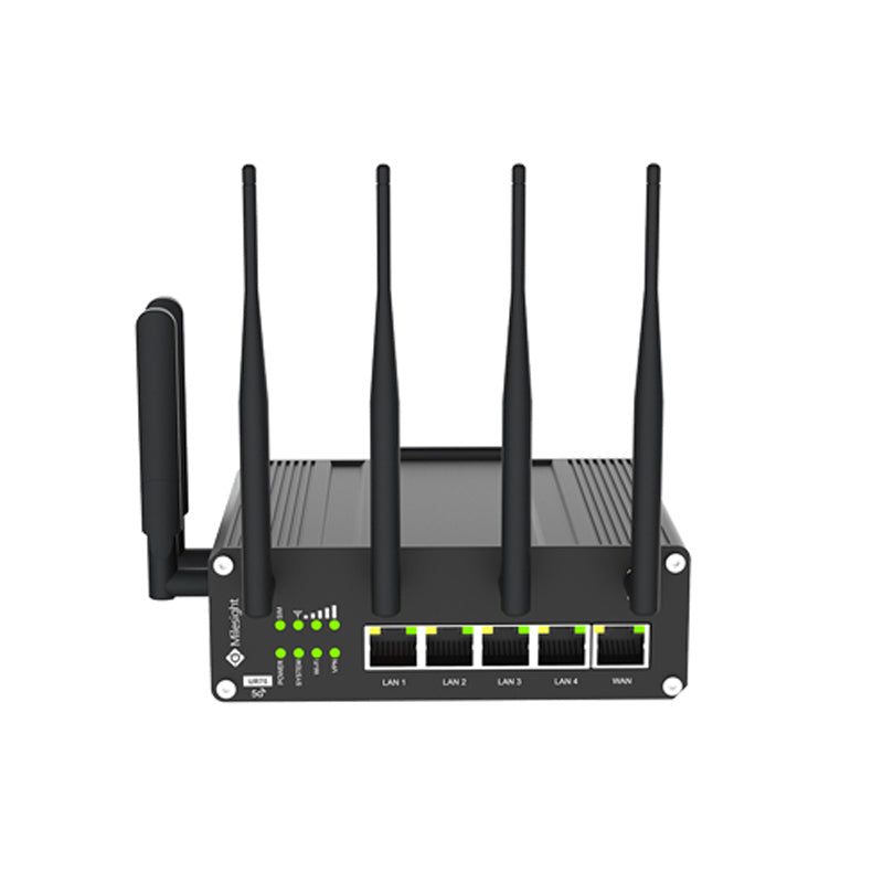 UR75-500GL-G-W - Milesight IoT UR75 5G 4G LTE Cellular 5 port Gigabit PoE Router