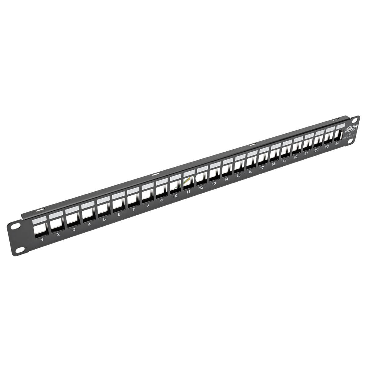 N062-024-KJ-SH - Tripp Lite 24-PORT 1U RACK-MOUNT SHIELDED BLANK KEYSTONE/MULTIMEDIA PATCH PANEL RJ45 ETHER