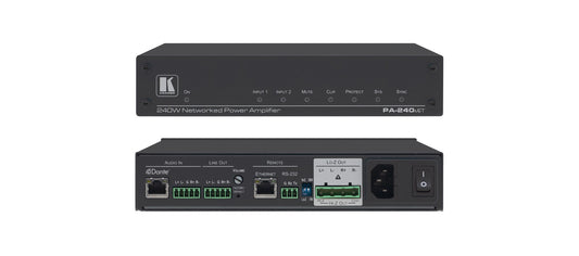 13-80527130 - Kramer Electronics PA-240NET IS A HIGH-PERFORMANCE, SELECTABLE HI-Z (70V/100V) OR LO-Z (4OHMS/8OHMS
