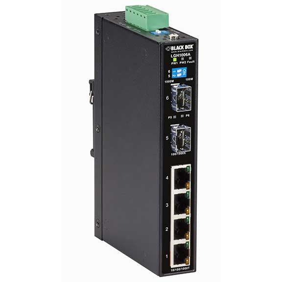 GIGABIT ETHERNET (1000-MBPS) EXTREME TEMPERATURE SWITCH - (4) 10/100/1000-MBPS C